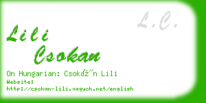 lili csokan business card